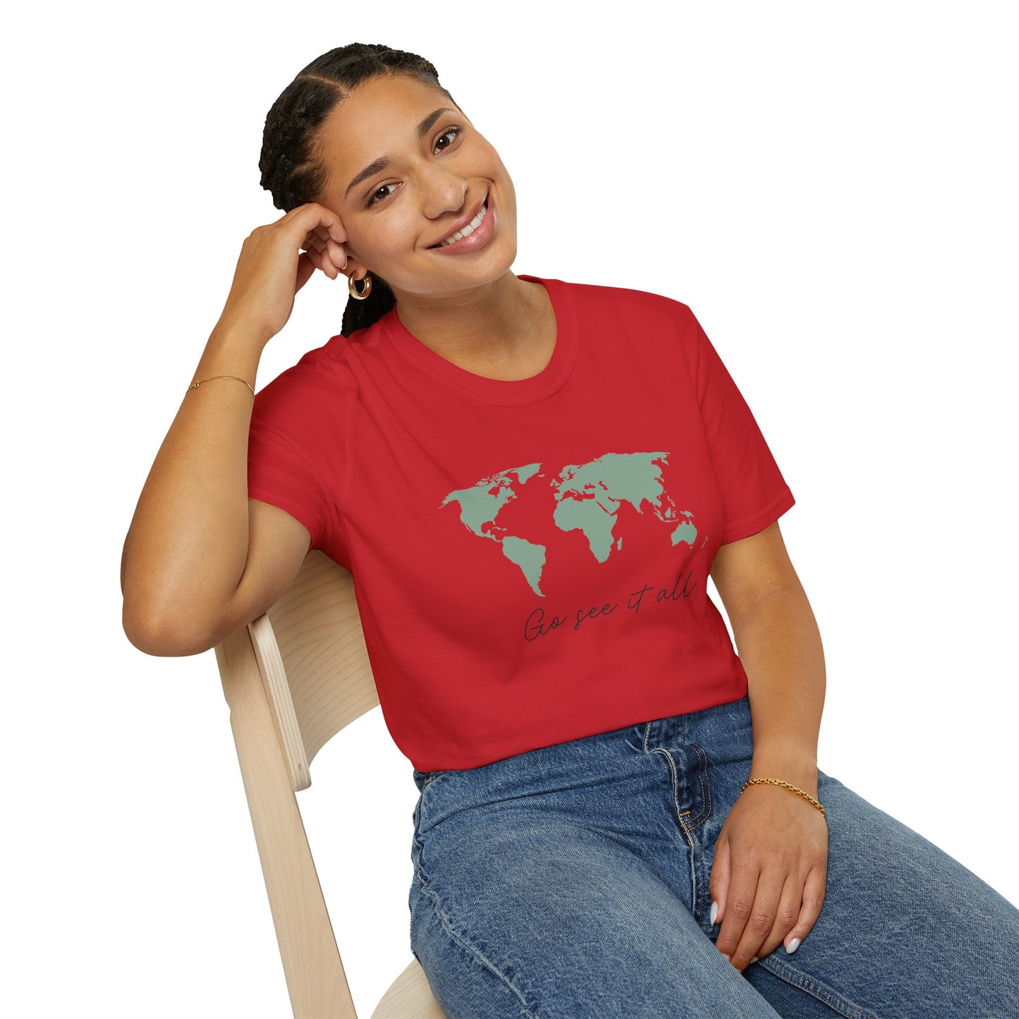 Go See It All World Map T-Shirt