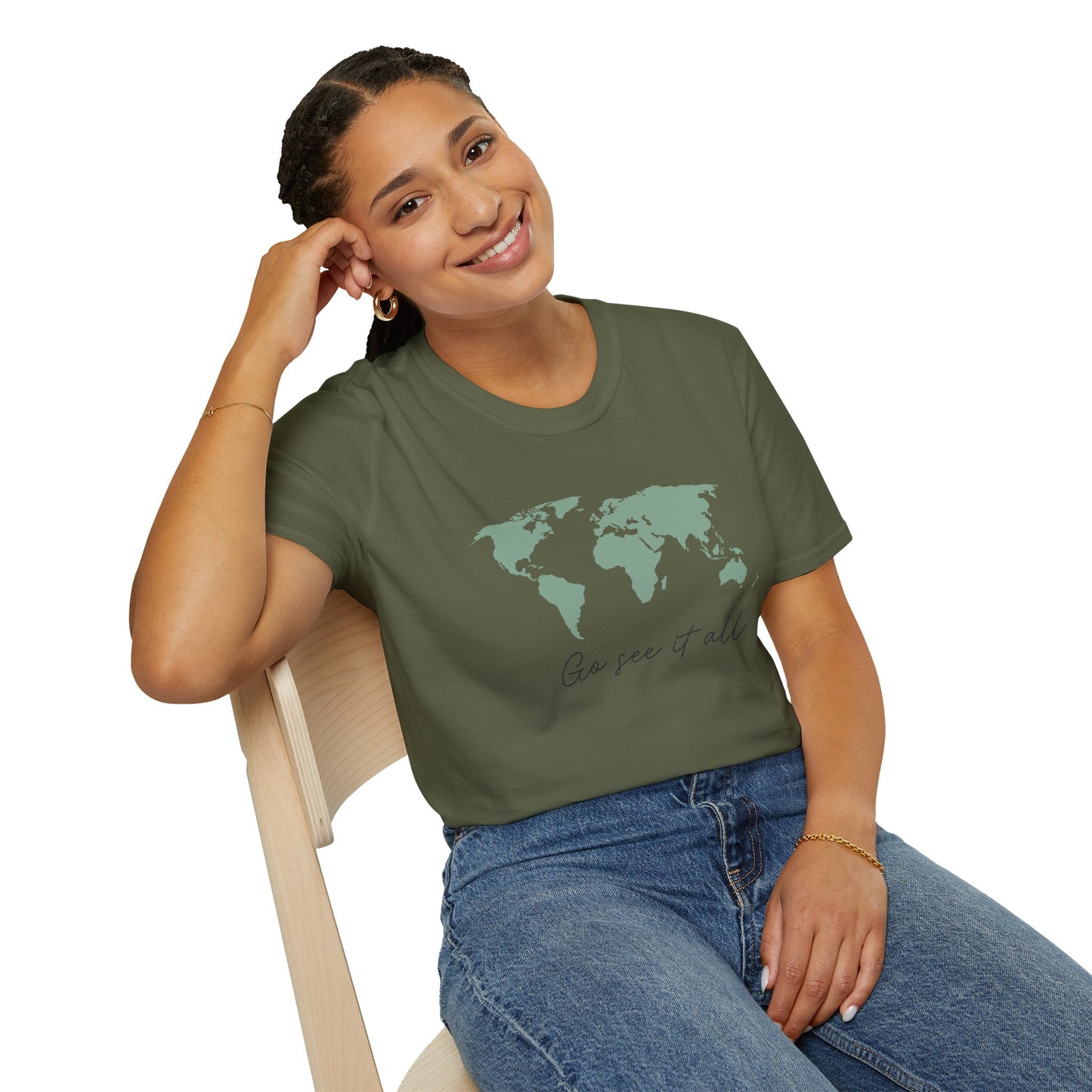 Go See It All World Map T-Shirt