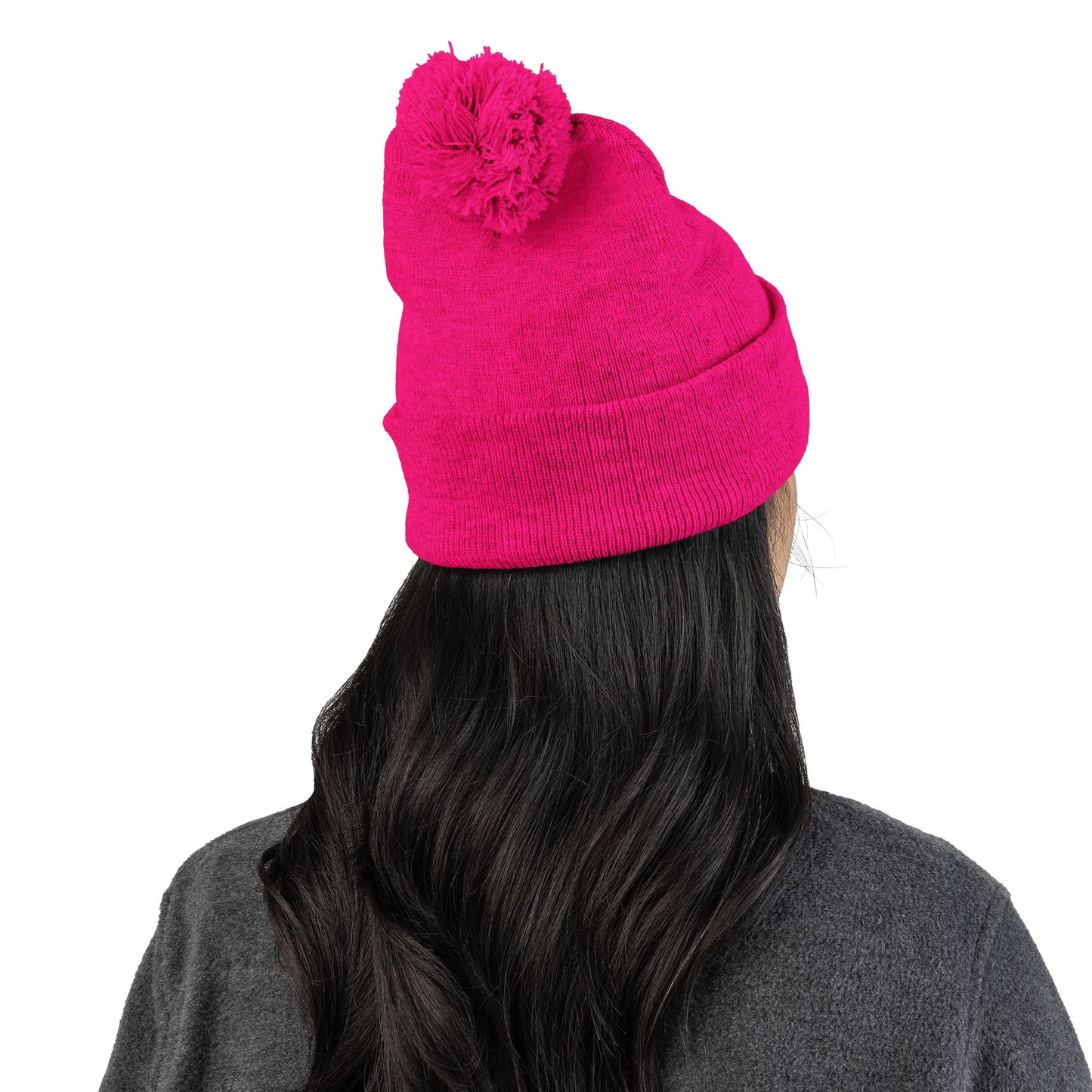 Aries Embroidered Pom-Pom Knit Cap