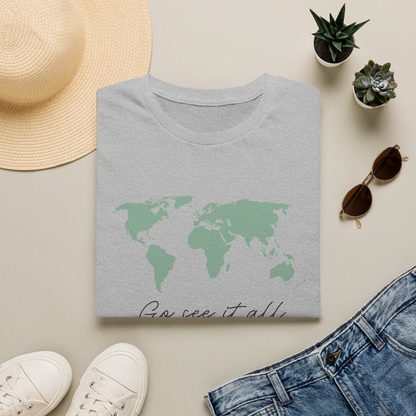 Go See It All World Map T-Shirt