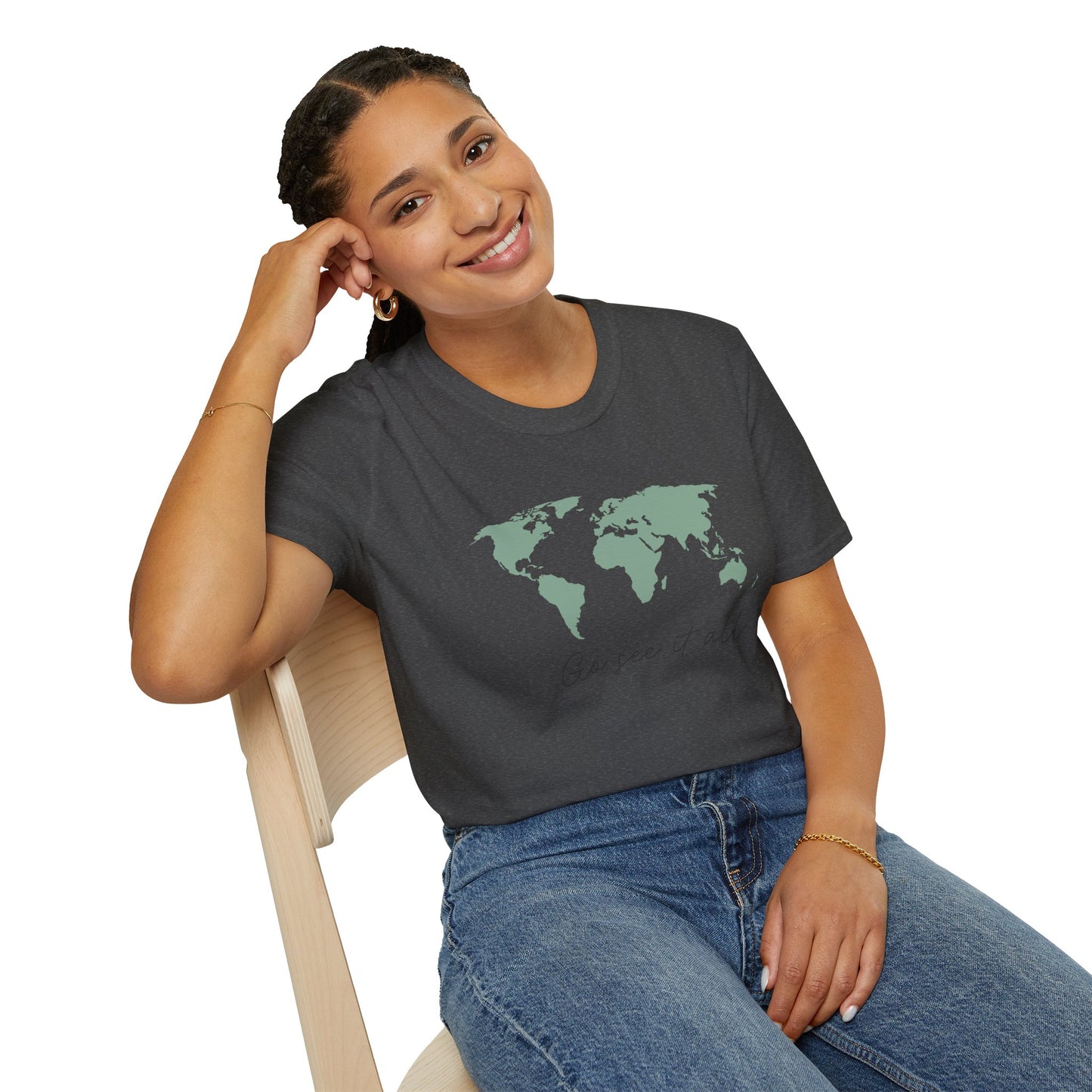 Go See It All World Map T-Shirt